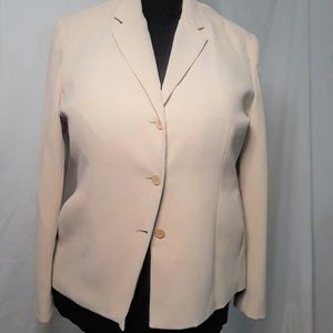 Talbots Tapered Petites Ivory Blazer Size 16P